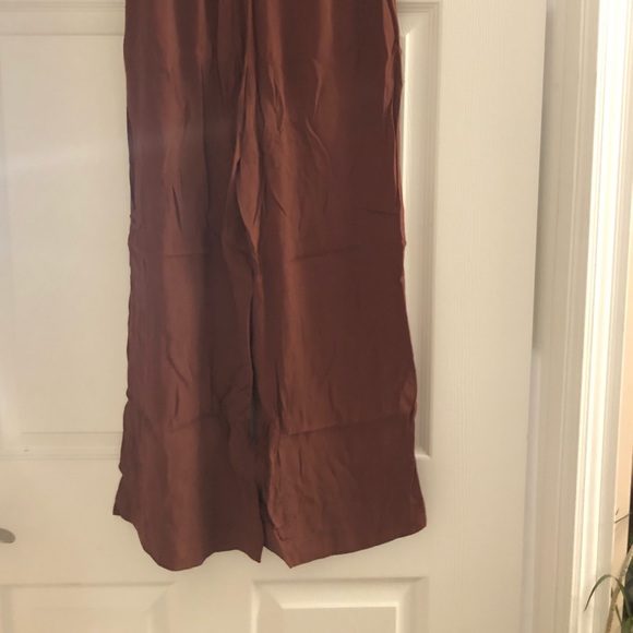 Philosophy brown slight crop high waisted tie pant - Picture 2 of 5
